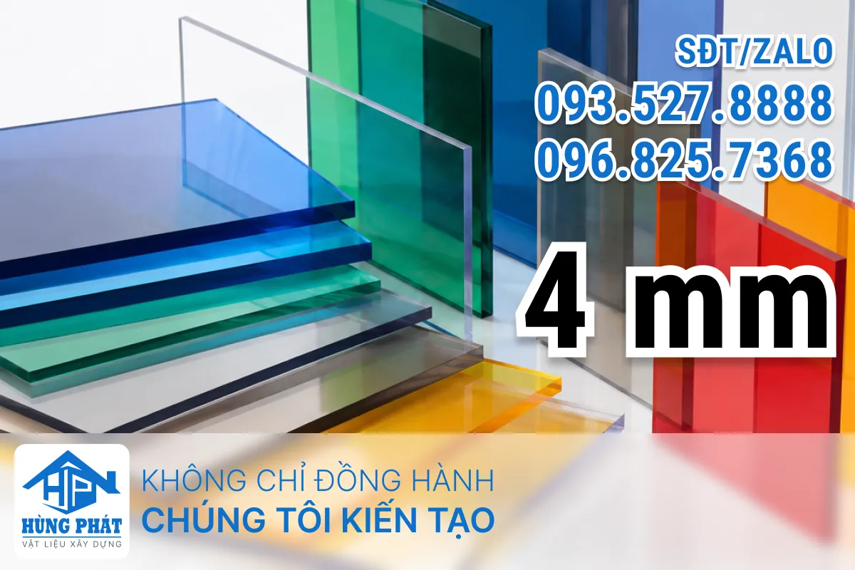 Tấm Polycarbonate Đặc 4mm 3