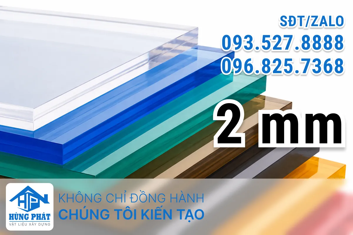 Tấm Polycarbonate Đặc 2mm 2