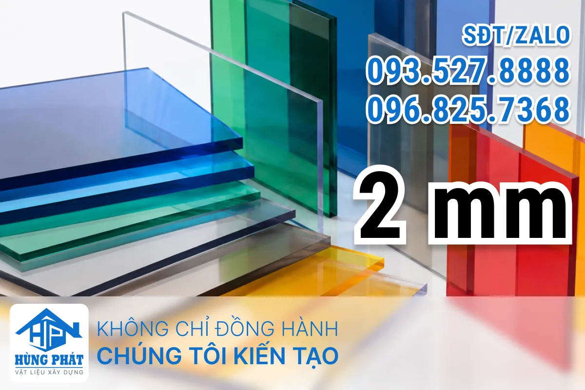 Tấm Polycarbonate Đặc 2mm 3
